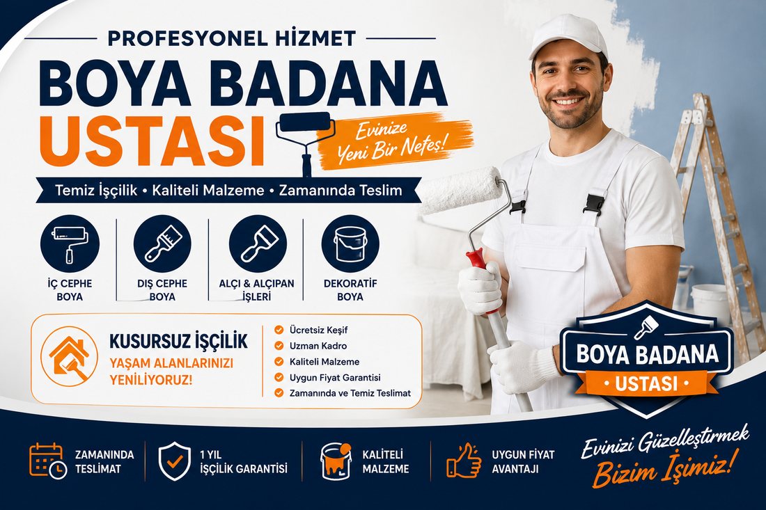 Özdere boya badana ustası – profesyonel boyacı